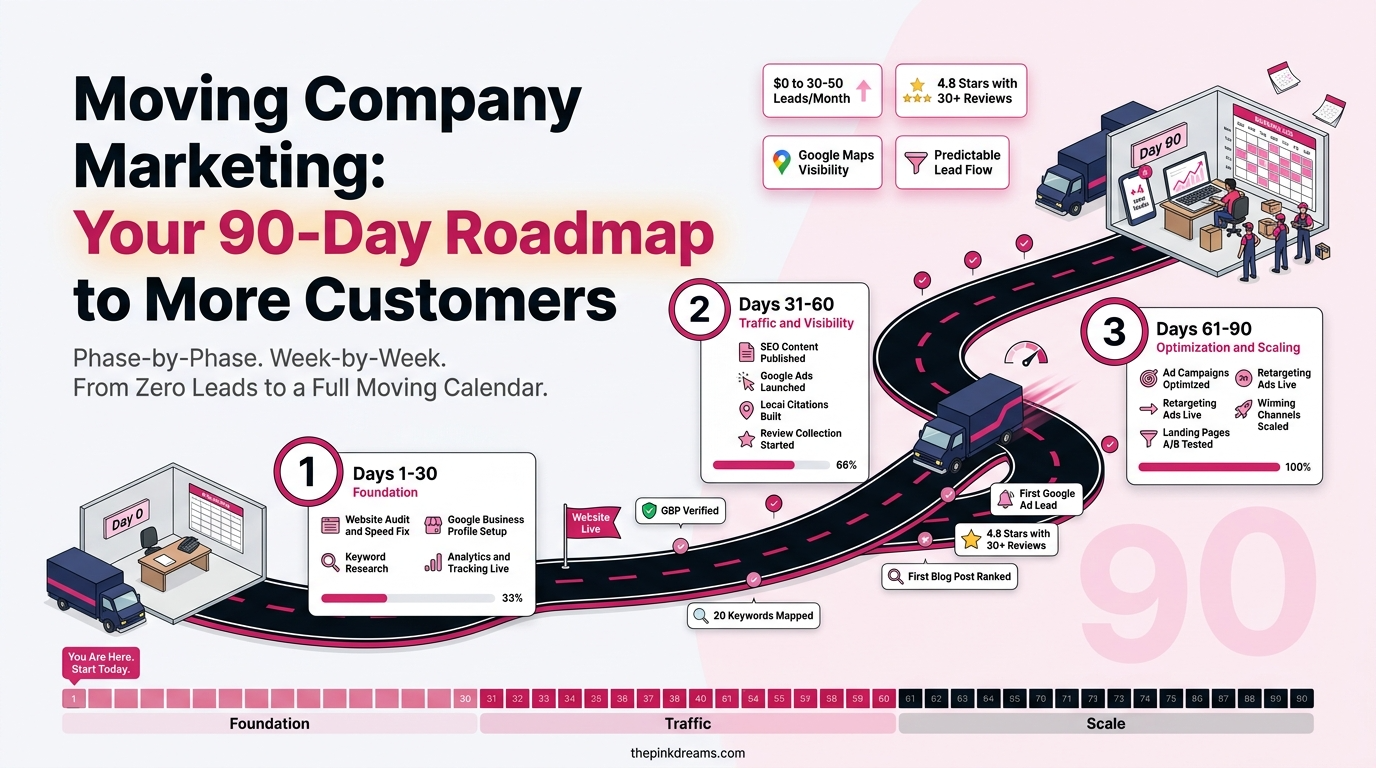 Moving Company Marketing 90-Day Roadmap to More Moves