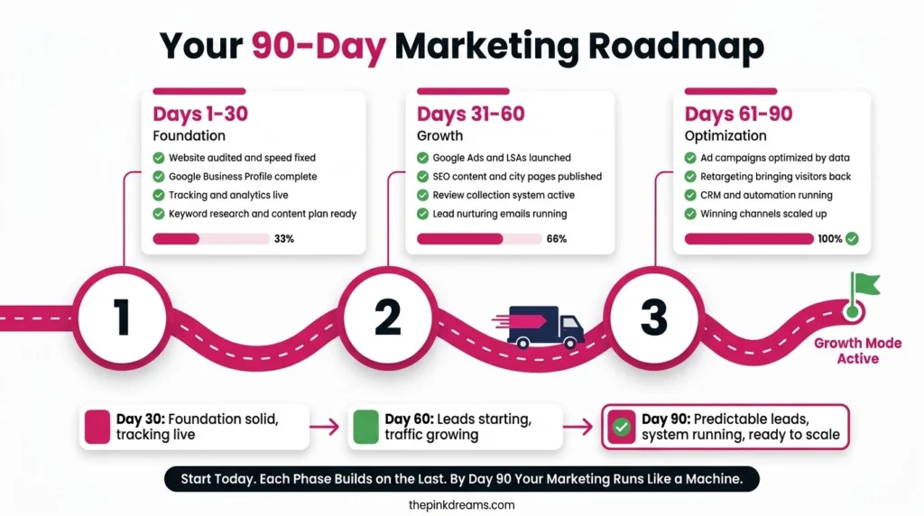90-day moving company marketing roadmap from foundation to growth and conversion