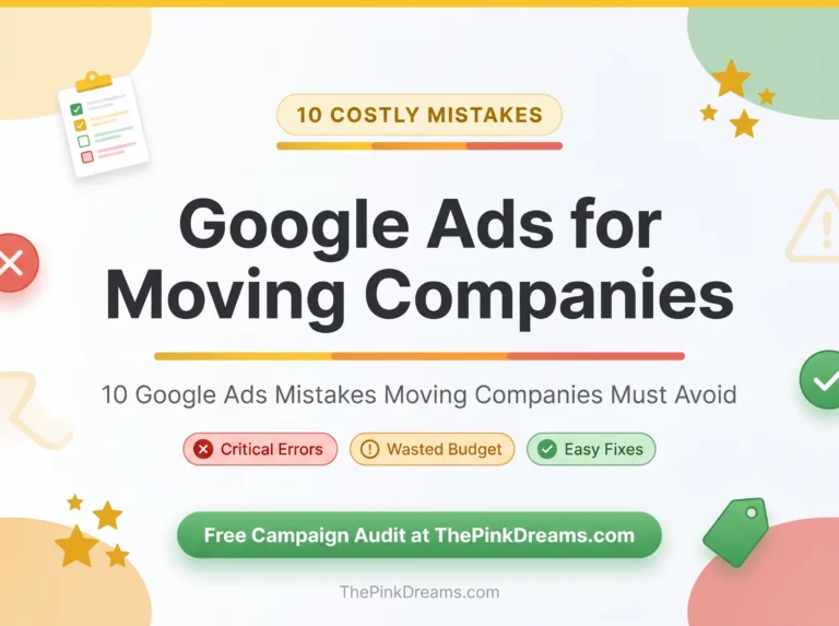 10 costly Google Ads mistakes moving companies must avoid to reduce wasted ad spend and increase leads