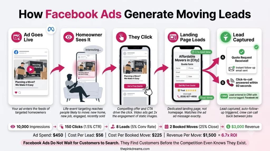 How Facebook Ads generate leads for moving companies