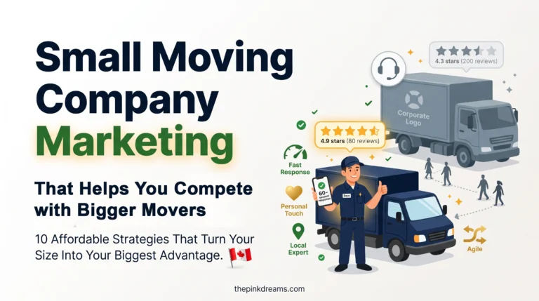 Small moving company marketing guide showing affordable strategies to help Canadian movers compete with larger moving companies and win more customers.