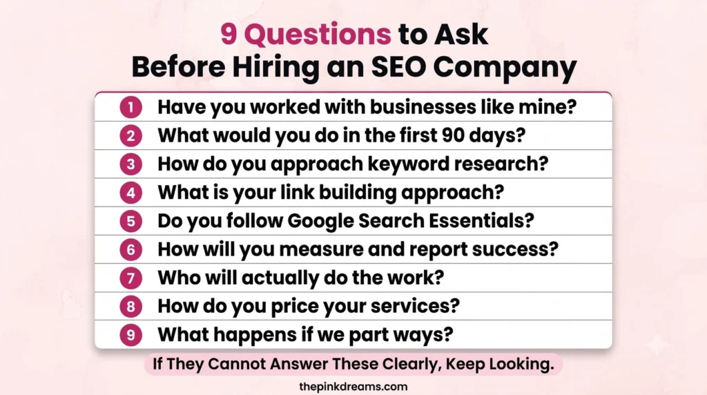 Nine questions to ask before hiring an SEO consultant
