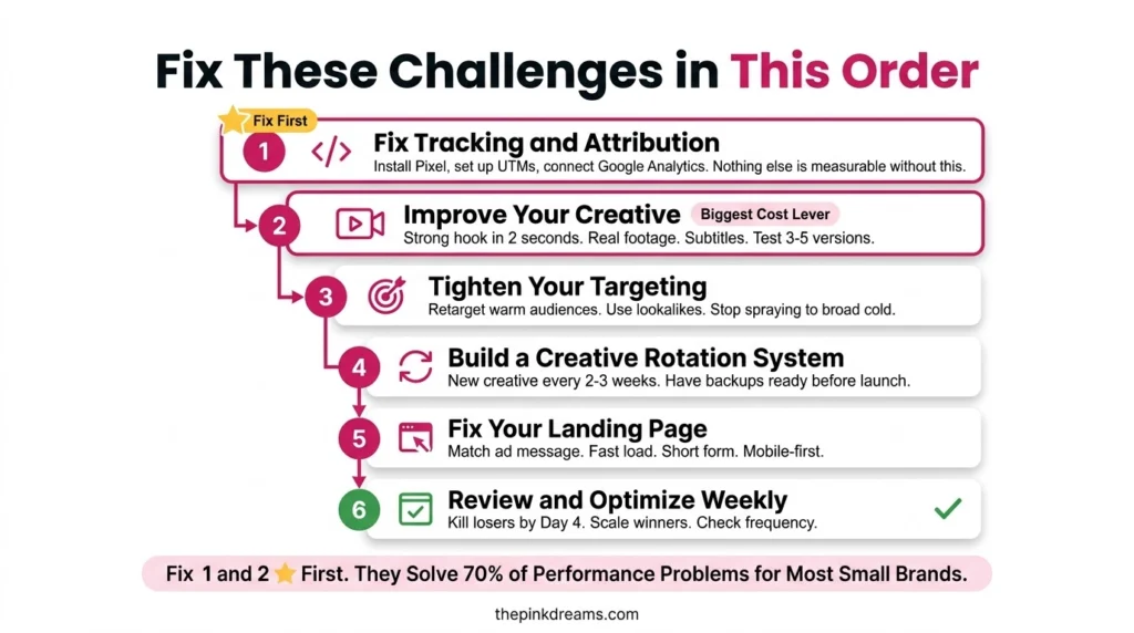Order for fixing Instagram advertising challenges for small brands