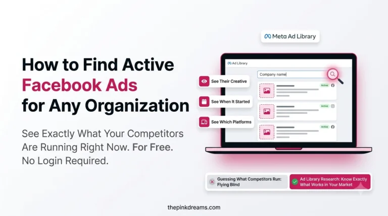 How to find active Facebook ads for an organization using Meta Ad Library
