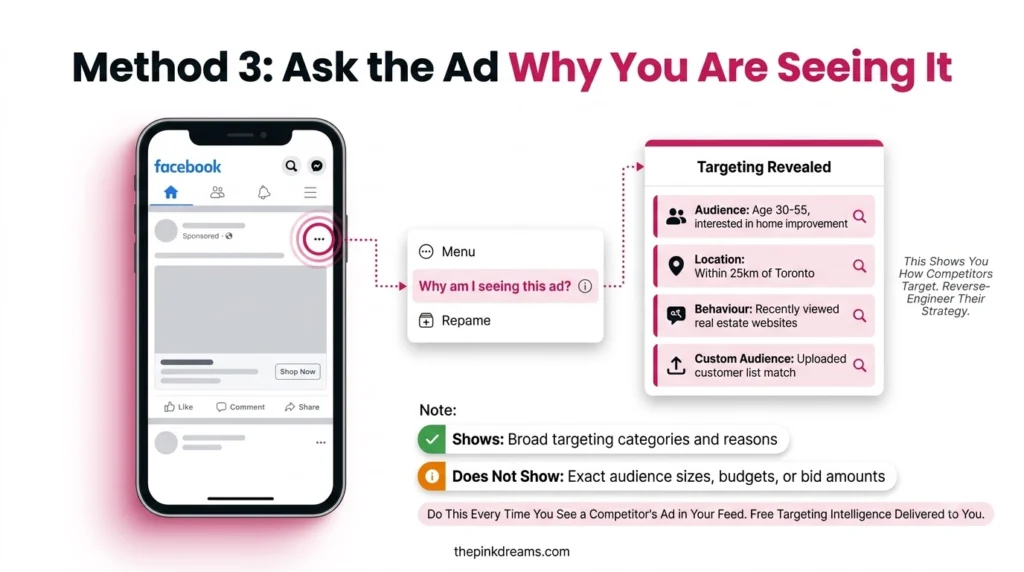 Why am I seeing this ad option showing Facebook ad targeting information