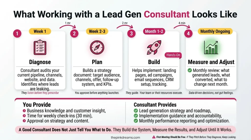 Lead generation consulting process from diagnosis to optimization