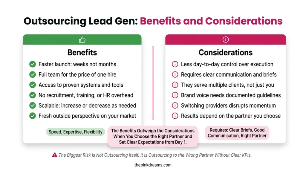Benefits and considerations of outsourcing lead generation